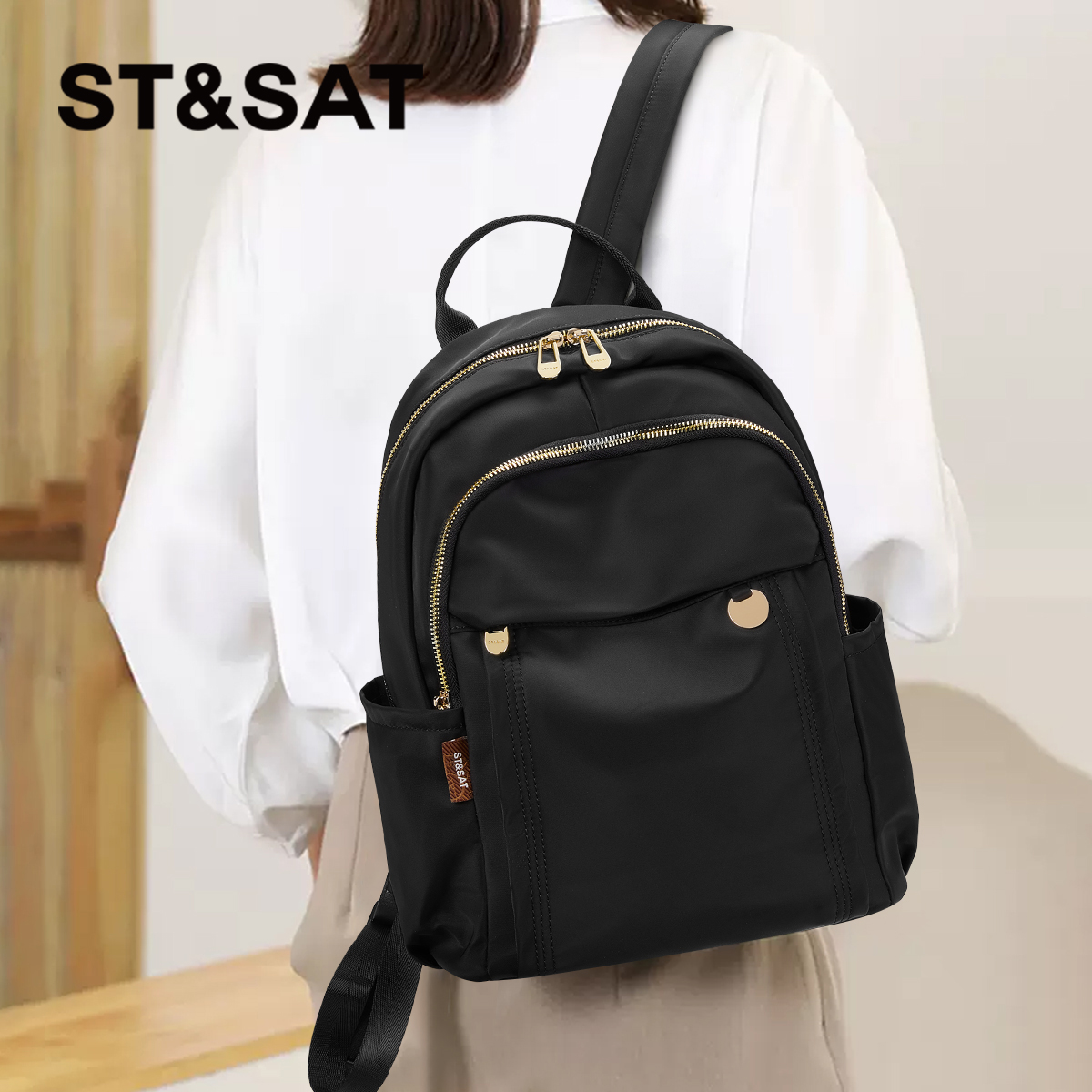 星期六简约百搭大容量通勤电脑包SSC521A218