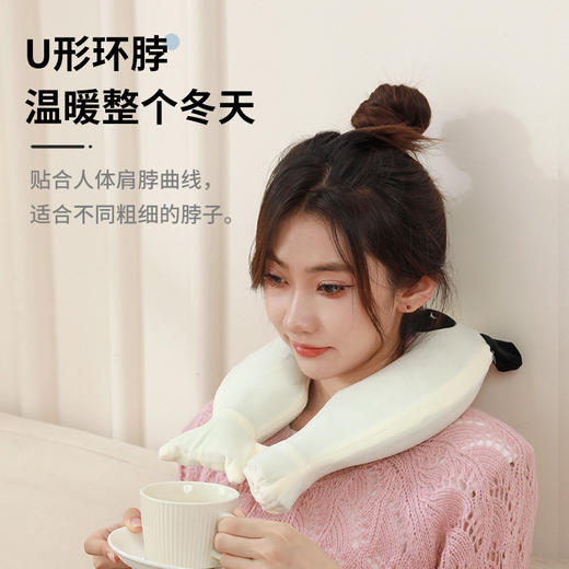 【U形围脖热水袋！给肩颈一个温暖拥抱】颈椎热水袋注水灌水加厚防爆暖水袋脖子肩膀肩颈热敷专用U型枕头，外套可拆洗设计，手感舒适亲肤，防烫保暖。ry 商品图2