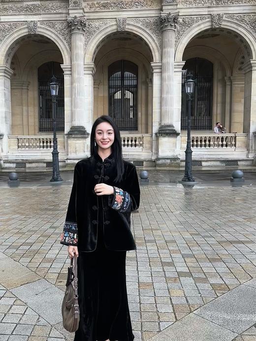 盛唐牡丹 |黑色丝绒双挽袖绣花双面穿外套 商品图14