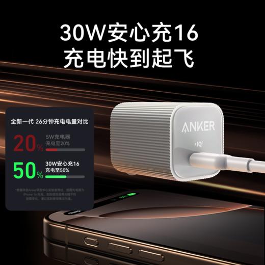 【热销】Anker安克安芯充Pro充电头30W氮化镓PD充电器适配iPhone15苹果14/13手机快充12Promax插头 A2337 商品图3