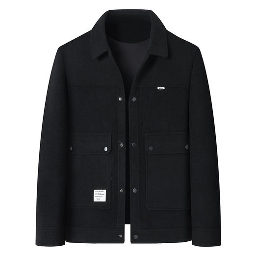 【特大码】【新款DGD】大依优型大码毛呢翻领夹克外套休闲胖子大码男休闲宽松加肥加大上衣 商品图1