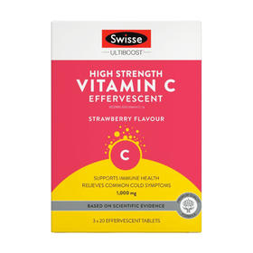 【保税】澳洲 Swisse 高浓度维生素C泡腾片 20片*3支 澳洲原装进口