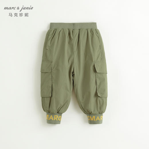【城市户外】马克珍妮男童加绒夹棉工装束脚裤儿童冬装裤子241379 商品图1
