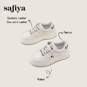 Safiya/索菲娅2024秋 新款圆头拼色透气百搭松糕厚底休闲板鞋 SF43112100