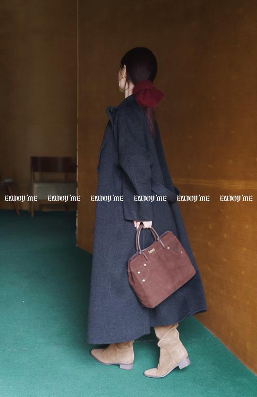 【门店同款】ENJOY冬季柔韧与共月光海面立领排扣大衣 159495842 商品图9