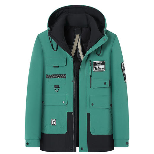 【特大码】【可拆卸帽】【新款DGD】大依优型大码羽绒服90白鸭绒可拆卸帽可双肩背连帽外套休闲胖子大码男休闲宽松加肥加大上衣 商品图9