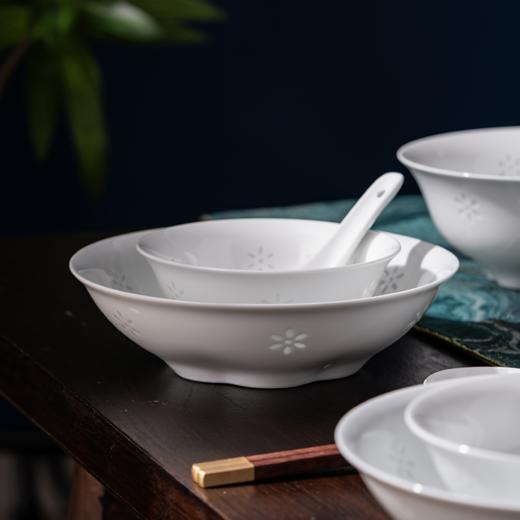 富玉 |  景德镇高温玲珑瓷餐具组合轻奢高级感花语餐具 商品图3