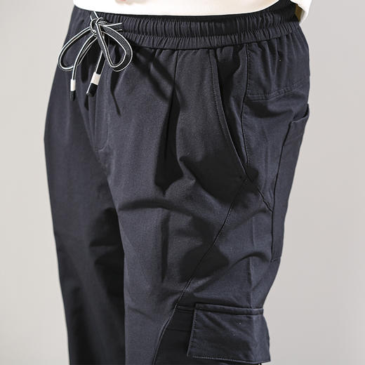 DRONKOO 2024 撞色抽绳两侧立体袋盖脚口抽绳中厚工装长裤 商品图4