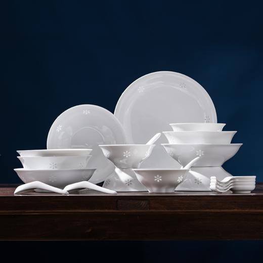富玉 |  景德镇高温玲珑瓷餐具组合轻奢高级感花语餐具 商品图0