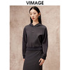 VIMAGE纬漫纪秋季新款时尚显瘦百搭纯色简约休闲宽松连帽卫衣V2213824 商品缩略图3