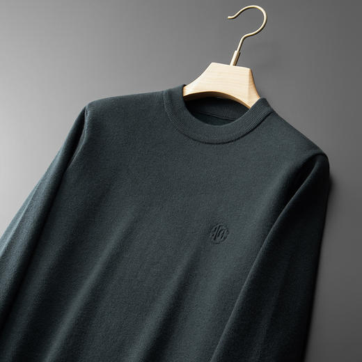 【舒适】【加绒半高领】【新款DDS】大依优型大码男装羊毛衫绵羊毛针织衫打底线衣套头纯色上衣男士胖子 商品图7