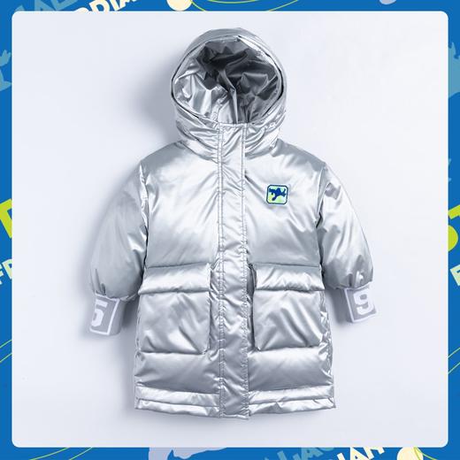 迪士尼童装秋冬新款男童中长款卡通羽绒服连帽防风保暖外套224DS0709 商品图3