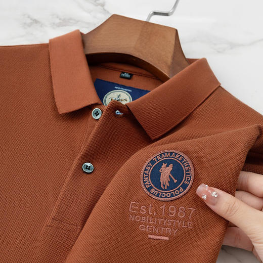 100%纯棉男士POLO衫短袖夏装上衣中年翻领全棉POLO衫男    PSL-7323* 商品图0