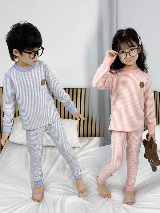 【YW】无忧购儿童秋冬款德绒保暖羊毛蚕丝无骨秋衣秋裤内衣套装713（截单后7天发货) 商品图0