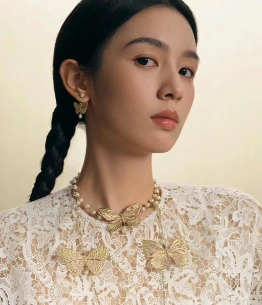 迪奥蝴蝶珍珠项链颈链金属浅金色（XTY） 商品图3