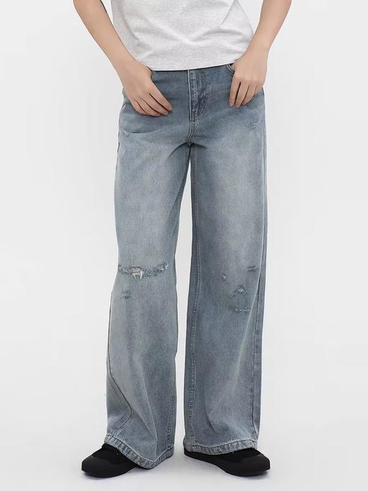 LIVINGTOWN/LT超宽松水洗牛仔裤 商品图2