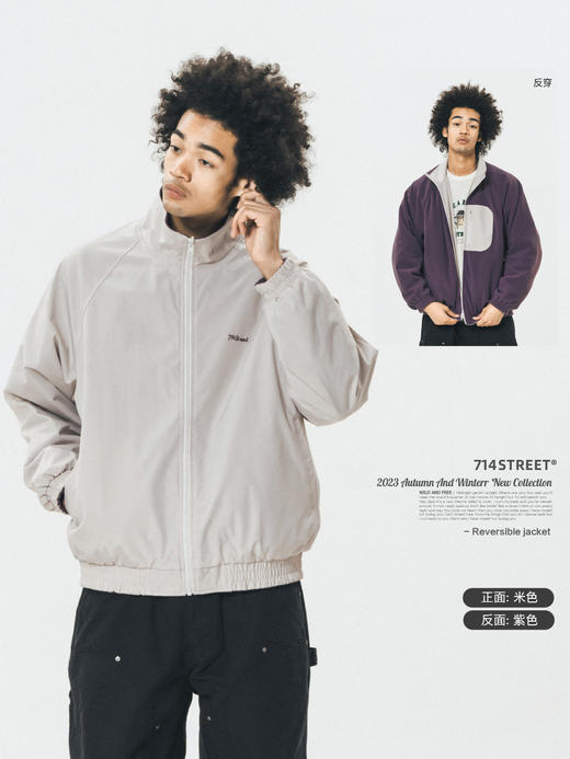 【双面穿】714street秋冬户外防水外套男新款日系工装宽松夹克潮 商品图3