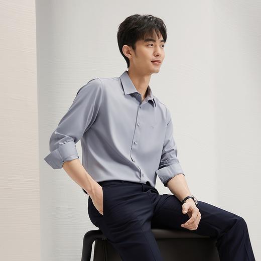 【5A抗菌2A防螨】柒牌长袖衬衫男士秋季新款含莫代尔商务工装衬衣	127A70180 商品图1