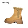 westory2024年春季新款羊毛内里橡胶防滑大底保暖毛毛短靴W24DS83921 商品缩略图4