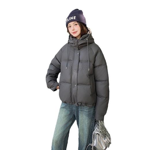 【时髦吸睛小心机！纯色连帽短棉衣】冬季颜值担当，韩版棉服外套，保暖性上身即体验，百搭舒适宽松版型，各种身材都可以轻松驾驭，连帽宽松面包服，学生ins港风棉袄L 商品图4