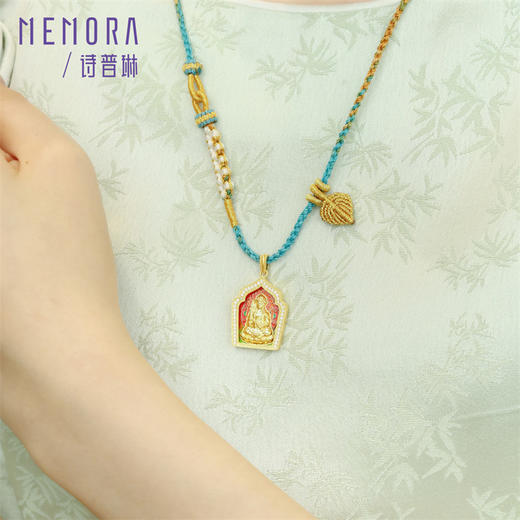 【热卖臻品】守护系列 黄金观音菩萨/文殊菩萨吊坠 足金钻石挂坠气质女士礼物MEMORA诗普琳LP440001、LP440101 商品图2