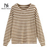 米加蜜落肩长袖条纹上衣，啾啾妈自留，百搭版型简约大方 商品缩略图5