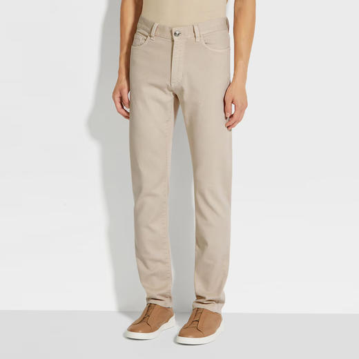 ZEGNA 杰尼亚 男士弹力棉质休闲牛仔裤 米色 UDI45A7 CITYX N03 商品图1