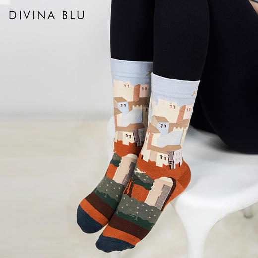 DIVINABLU中筒艺术袜 商品图3