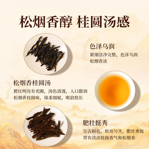 元正 茶票松甘 小种红茶烟熏工艺武夷红茶罐装50g/150g/300g 商品图3
