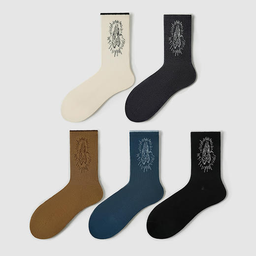 都市丽人都市锋尚中筒袜休闲系列精梳棉袜子男袜子FCTDE7 商品图1