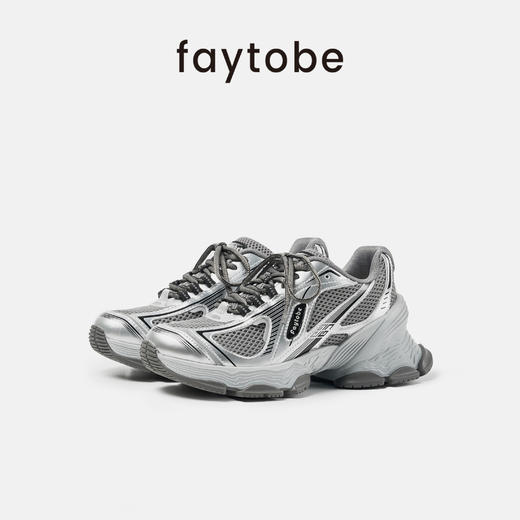 faytobe金属色超时空老爹鞋25春夏透气网面羊皮舒适运动休闲鞋 商品图0