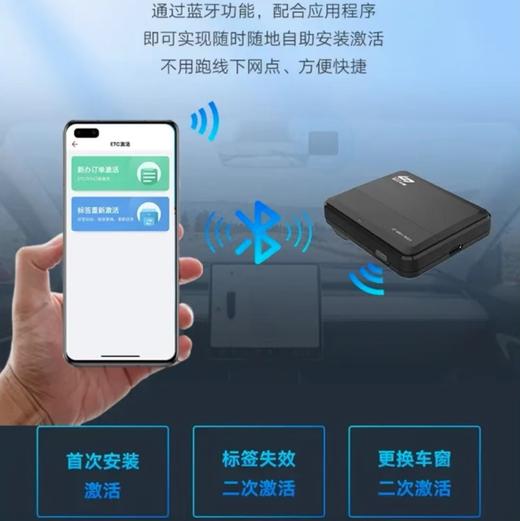 粤通卡单片式etc全国通用汽车智能无卡高速etc设备太阳能 商品图1
