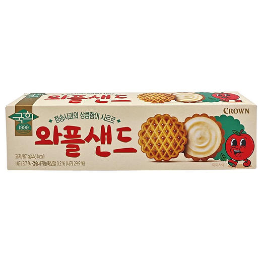 克丽安苹果味夹心华夫饼干87g 商品图0