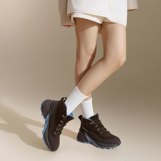 【Chic°主题款】千百度厚底高帮鞋女春季百搭防滑休闲运动鞋A24521543 商品图2