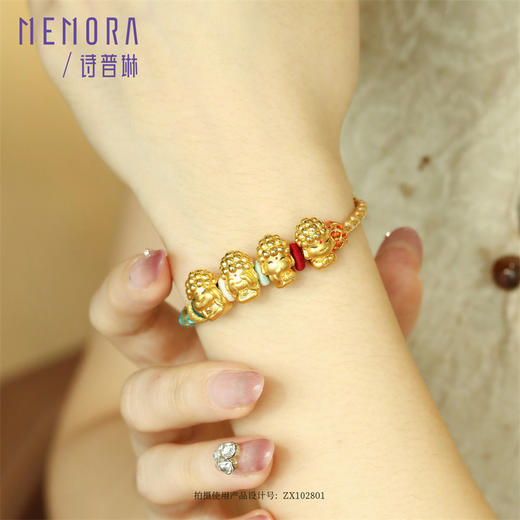 【积分抵值】四不佛转运珠 黄金勿听/勿看/勿言/勿想 足金转运珠MEMORA诗普琳HP780901 商品图9