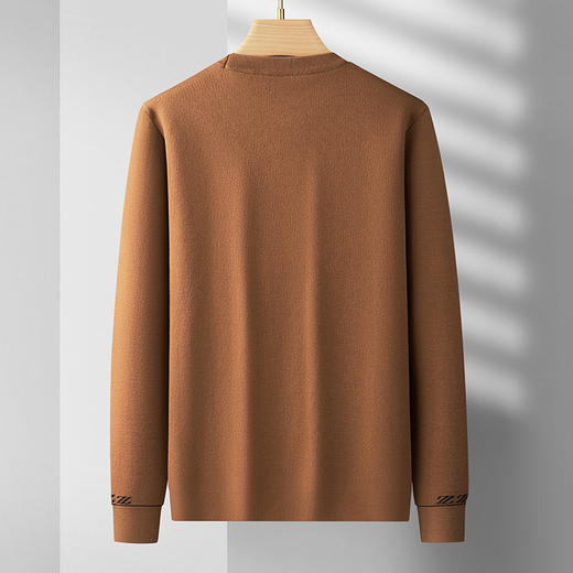 【舒适】【加绒半高领】【新款DDS】大依优型大码男装羊毛衫绵羊毛针织衫打底线衣套头纯色上衣男士胖子 商品图2