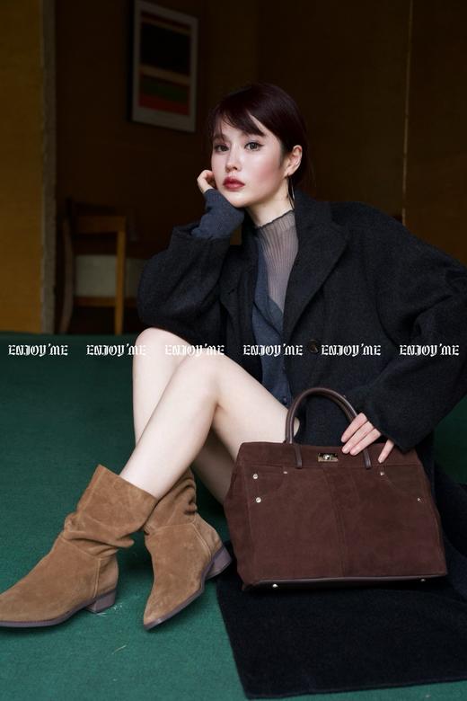 【门店同款】ENJOY冬季柔韧与共月光海面立领排扣大衣 159495842 商品图10