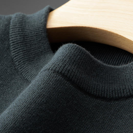 【舒适】【加绒半高领】【新款DDS】大依优型大码男装羊毛衫绵羊毛针织衫打底线衣套头纯色上衣男士胖子 商品图8