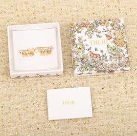 迪奥Dior左右字母水钻耳环（XTY）