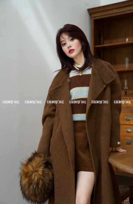 【门店同款】ENJOY冬季柔韧与共立领大衣 159496845 商品图4