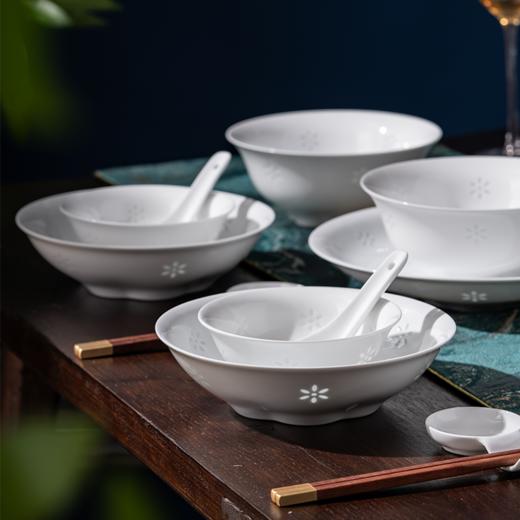 富玉 |  景德镇高温玲珑瓷餐具组合轻奢高级感花语餐具 商品图2