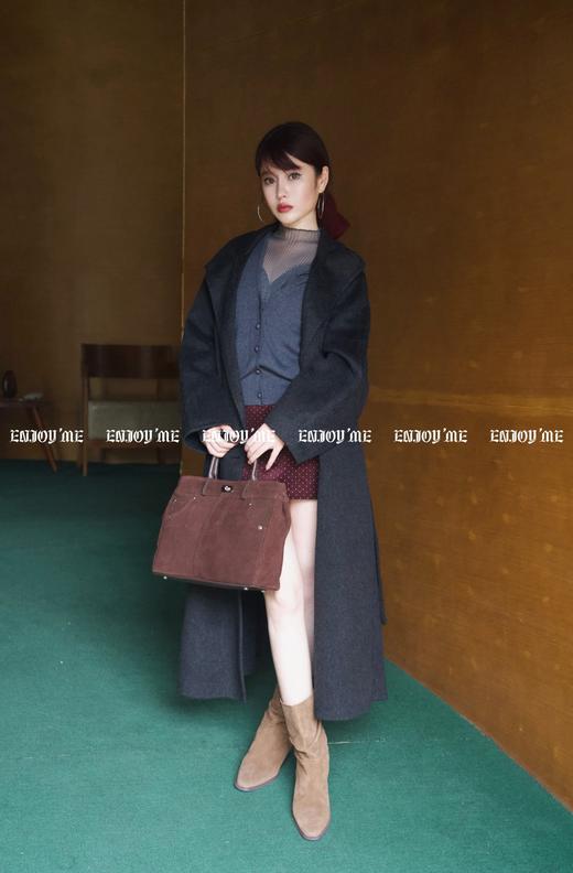 【门店同款】ENJOY冬季柔韧与共月光海面立领排扣大衣 159495842 商品图6