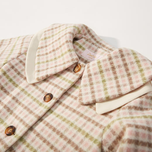 笛莎Deesha 童装女童大衣2024冬季新款中童大衣外套上衣 商品图3