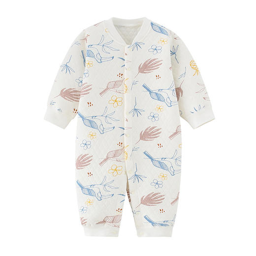 【新生宝宝，萌趣哈衣~】新生儿婴儿衣服纯棉加厚连体衣 足月男宝宝秋冬装套装 夹棉哈衣棉衣-QQ 商品图8