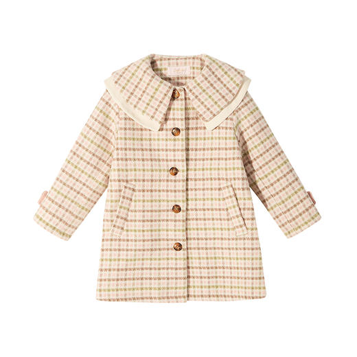 笛莎Deesha 童装女童大衣2024冬季新款中童大衣外套上衣 商品图4