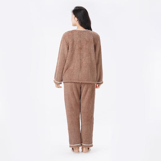 都市丽人睡衣会员精选长袖家居服米粒绒厚女士米粒绒套装LHT1R7 商品图4