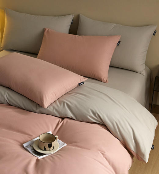 【品牌直发】加倍生活 纯棉素色磨毛四件套 AB版 商品图3