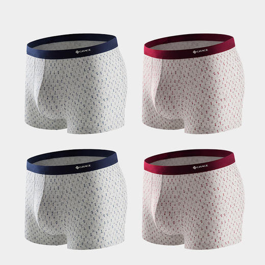 【清仓大促】洁丽雅四条装中腰男士内裤平角短裤 商品图5