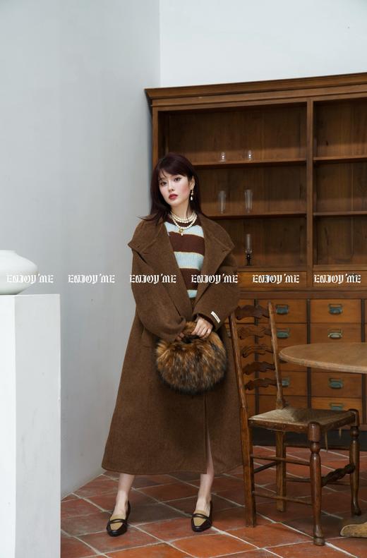 【门店同款】ENJOY冬季柔韧与共立领大衣 159496845 商品图1