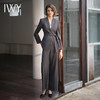 IWY/秋冬新款深灰色西装套装女系带西服外套休闲上班白领职业C14230+P34230 商品缩略图1